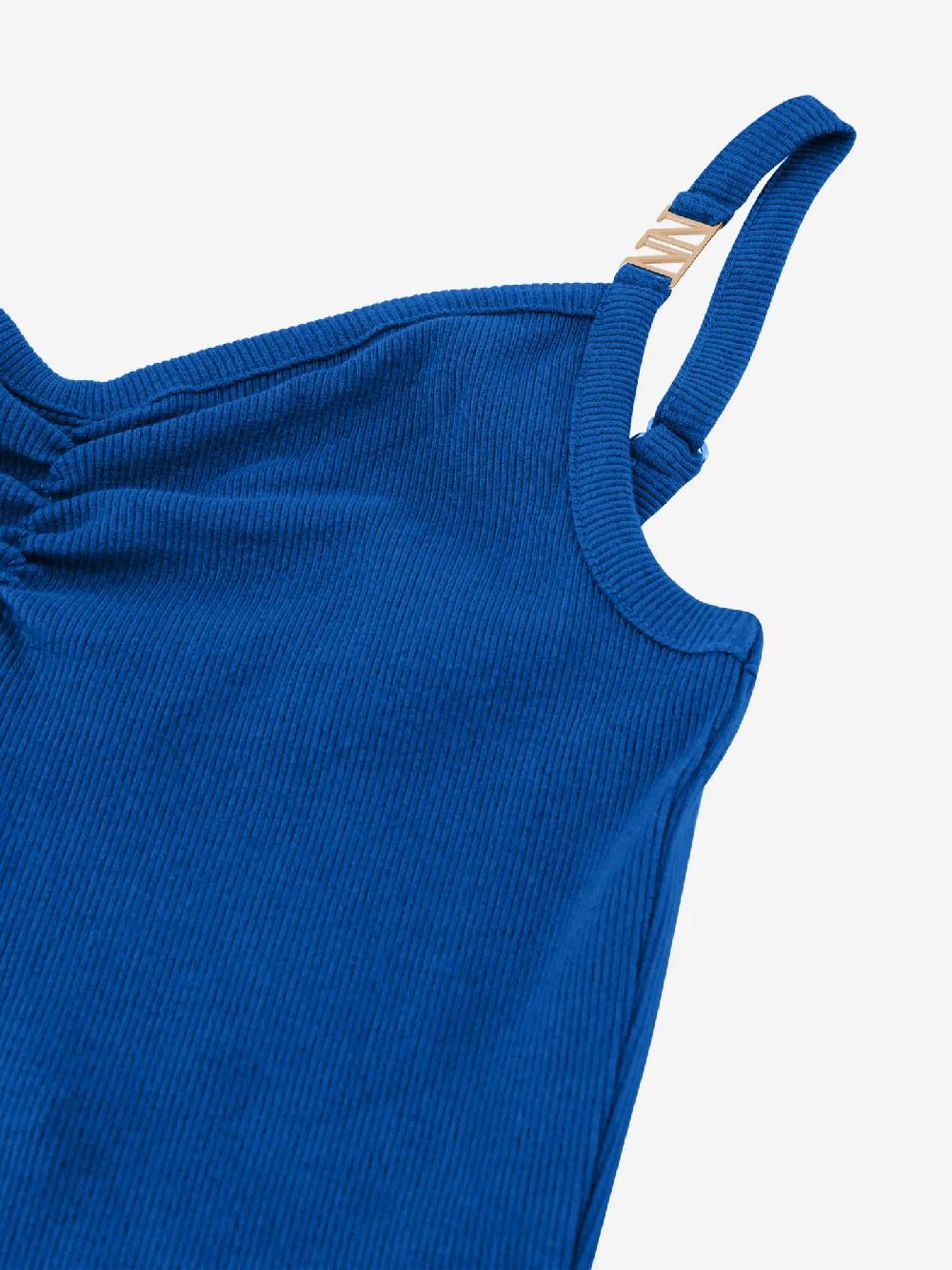 Nikkie Geribde Jurk Met Gedrapeerd Detail