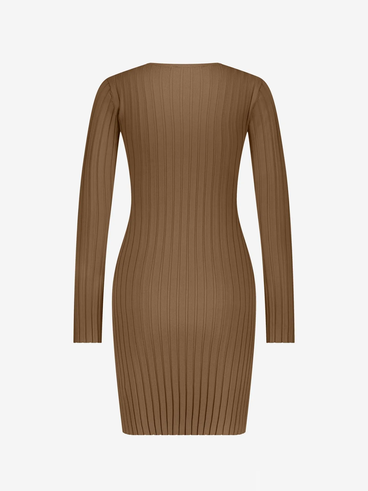 Nikkie Geribde Jurk Met Ketting Detail