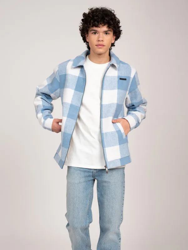 nikkie Geruit jack met logo patch