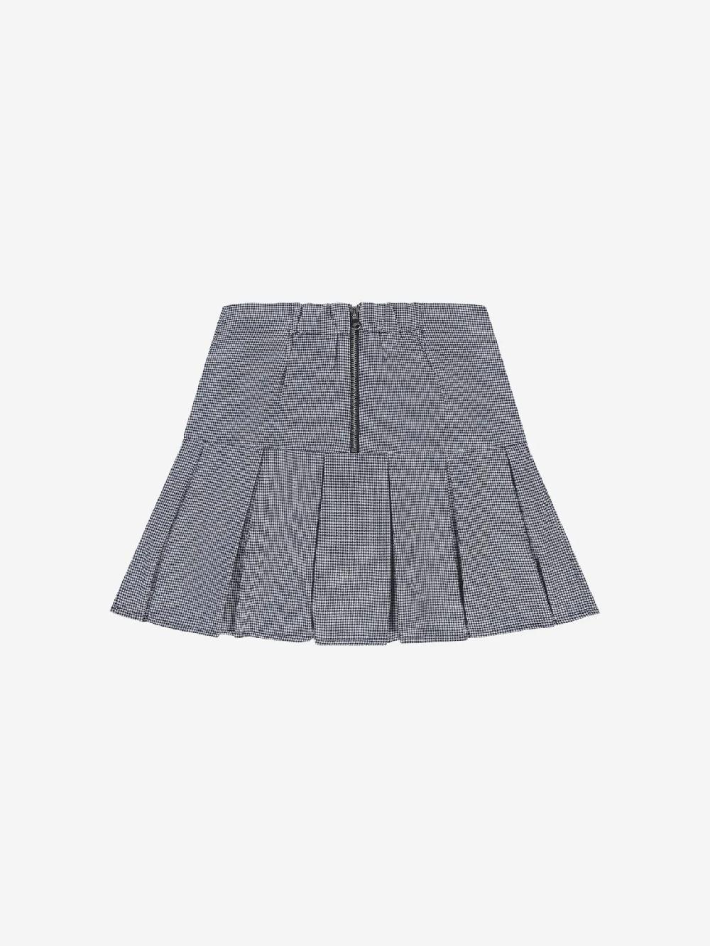 Nikkie Geruite Geplooide Rok Met Strik Detail