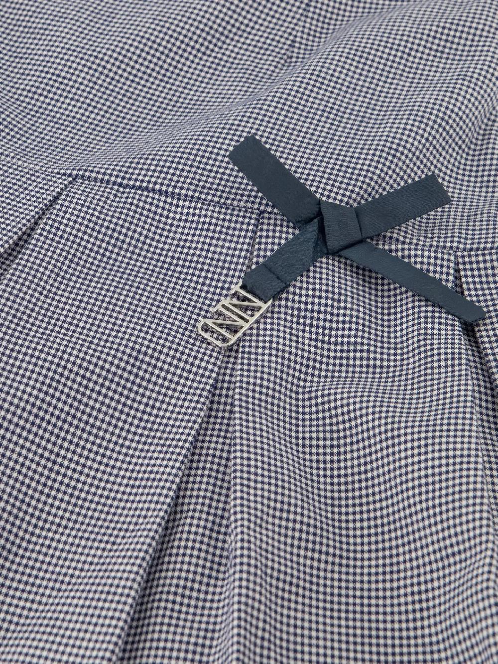 Nikkie Geruite Geplooide Rok Met Strik Detail