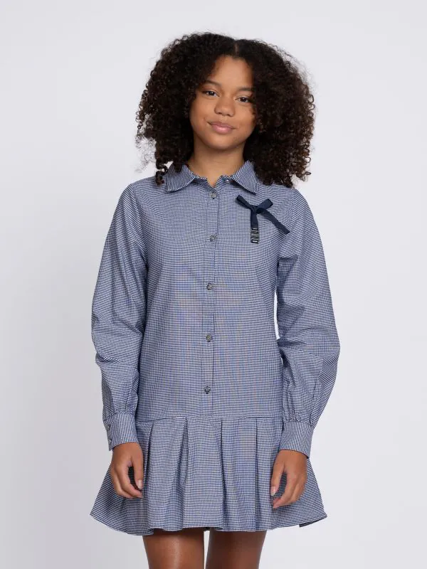 nikkie Geruite jurk met strik detail