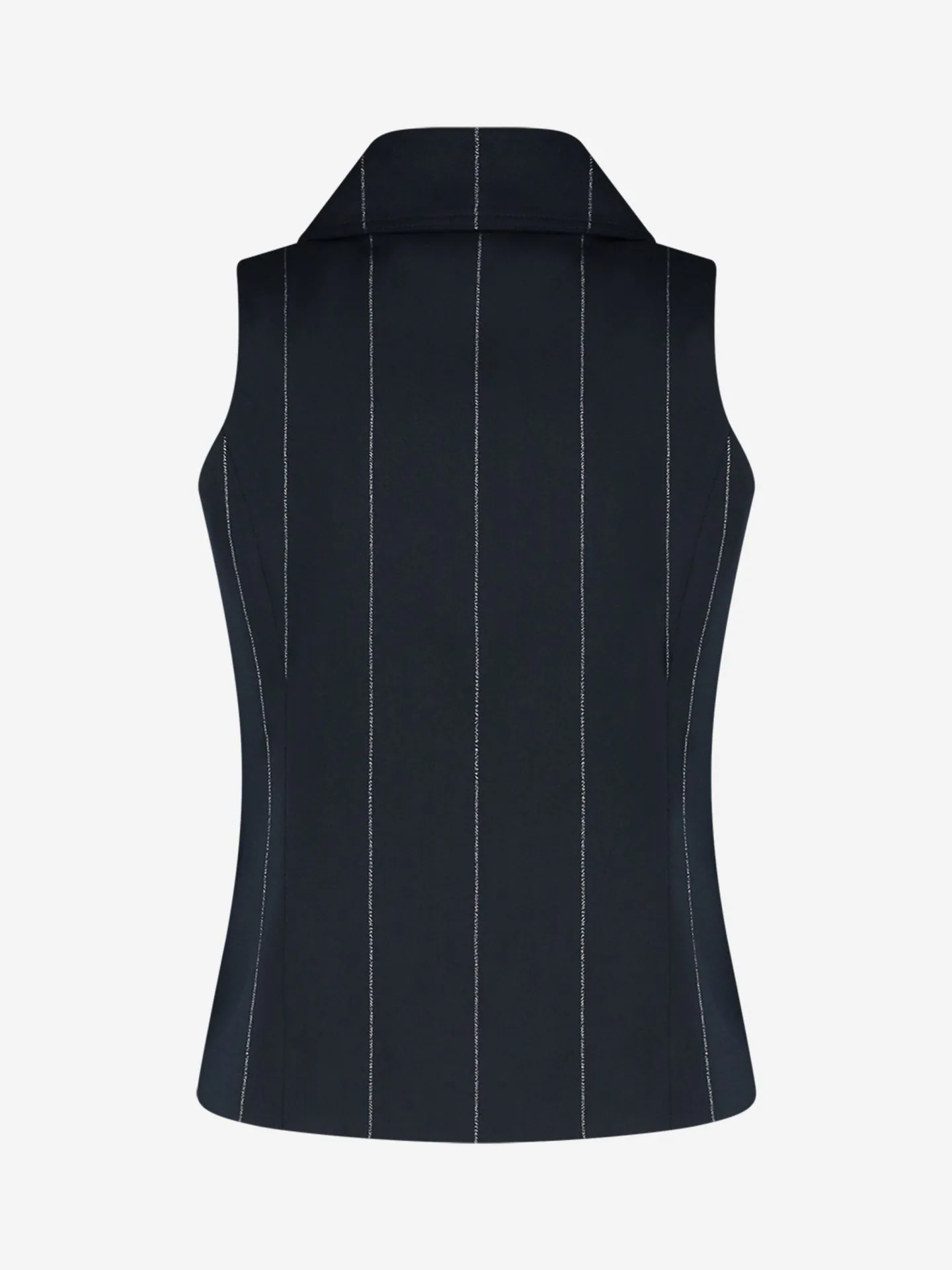 Nikkie Gestreept Gilet Met Centrale Rits En Kraag