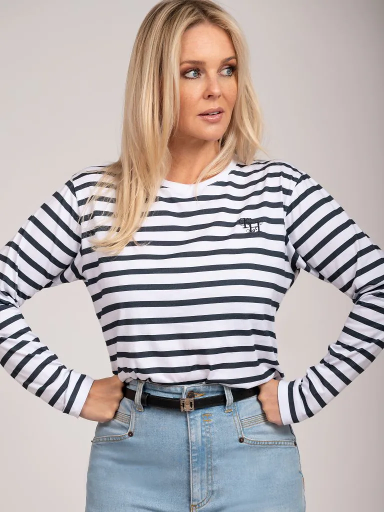 nikkie Gestreepte top met lange mouwen