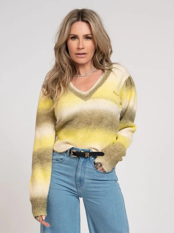 nikkie Gestreepte trui met logo