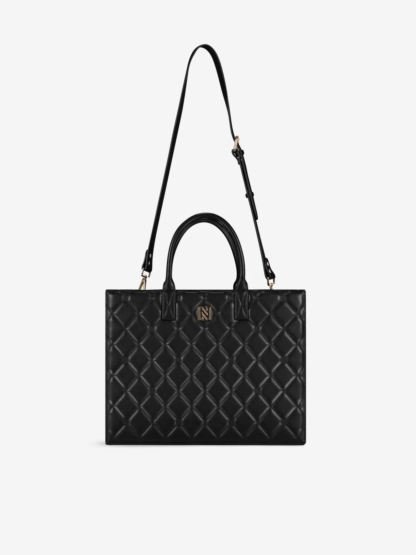 Nikkie Gewatteerde Shopper Met Logo Patroon