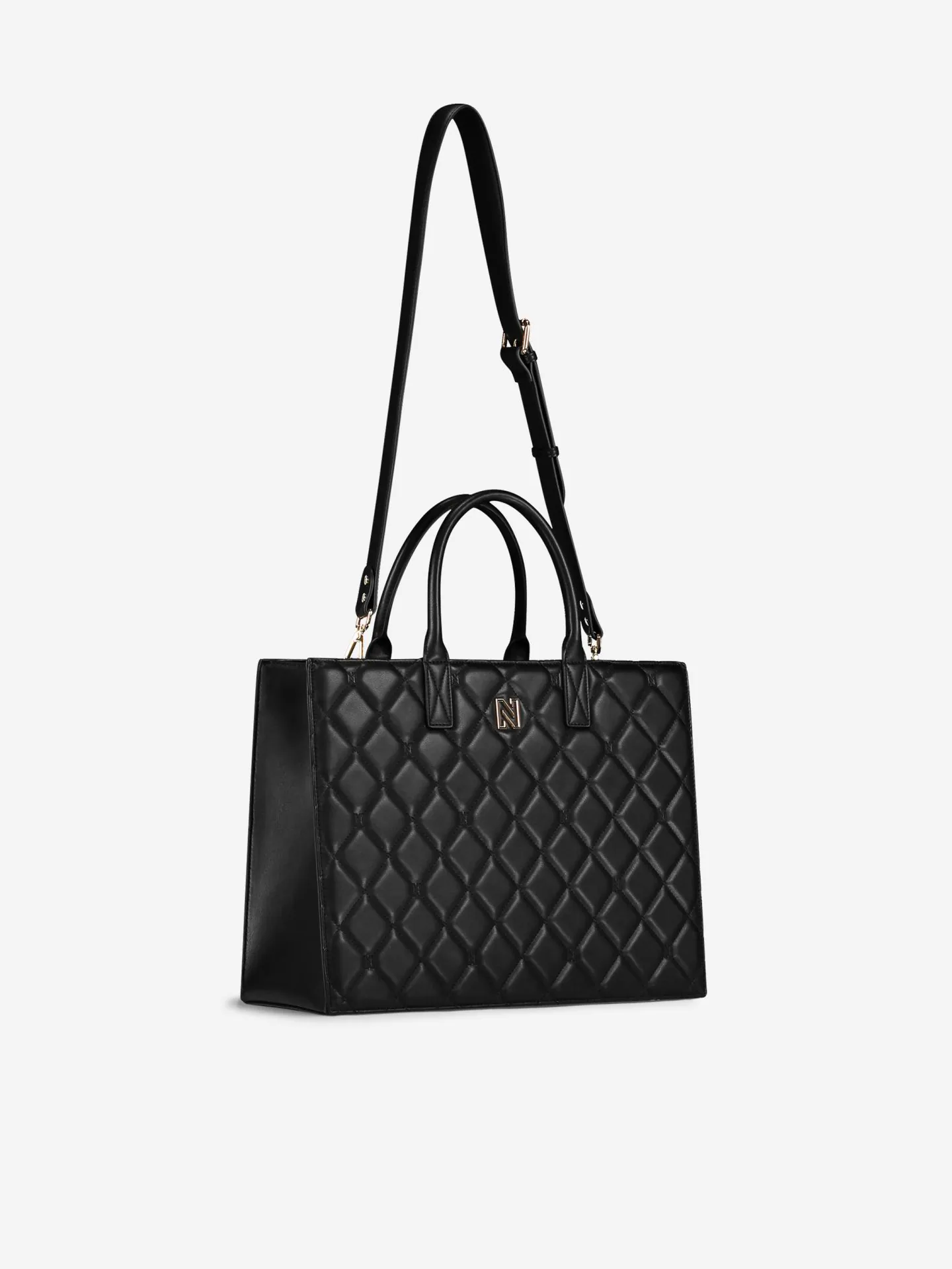 Nikkie Gewatteerde Shopper Met Logo Patroon