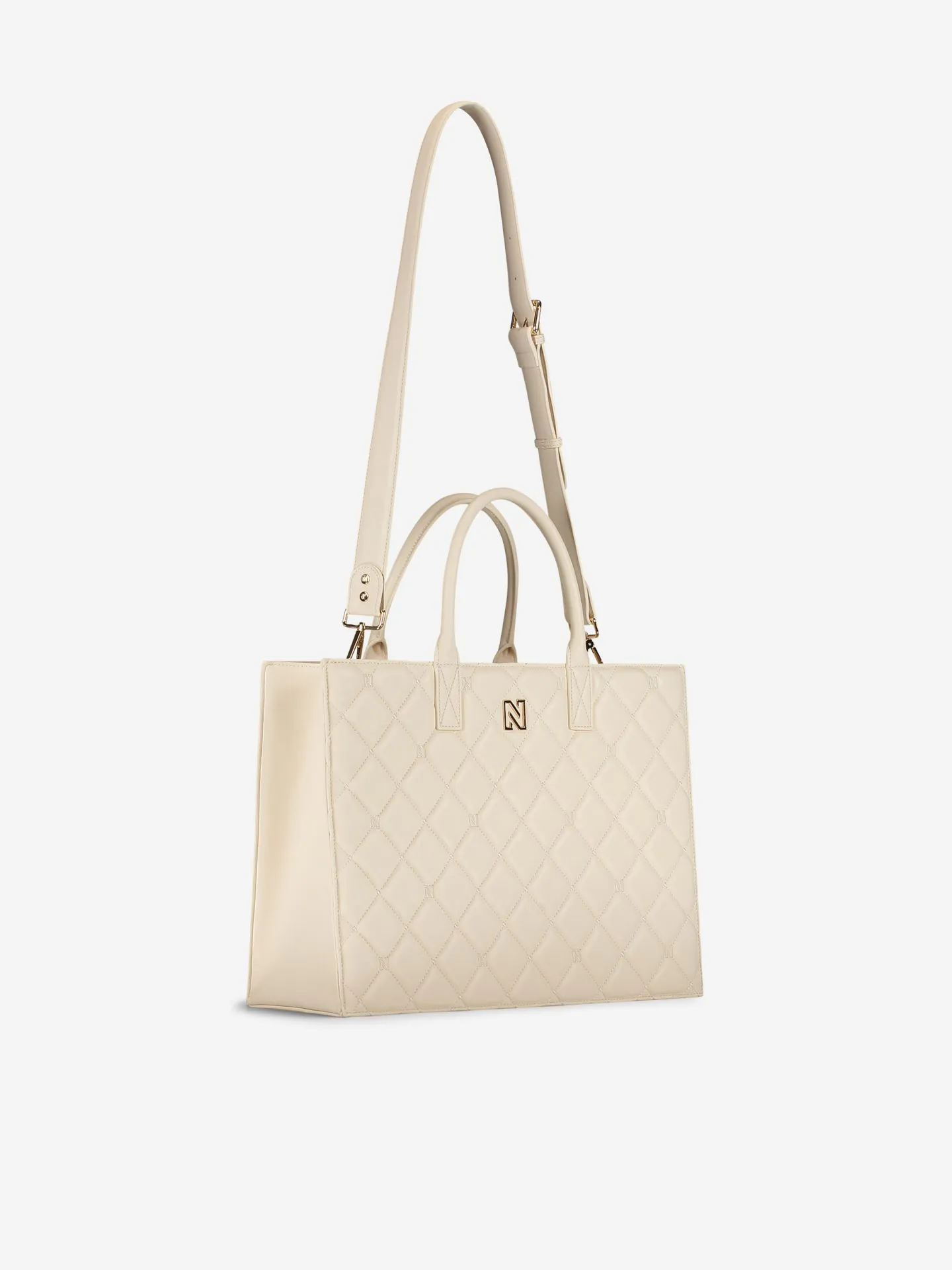 Nikkie Gewatteerde Shopper Met Logo Patroon