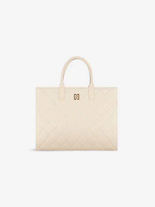 Nikkie Gewatteerde Shopper Met Logo Patroon