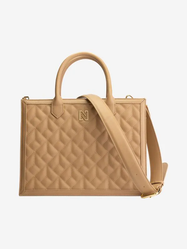 nikkie Gewatteerde shopper met N-logo