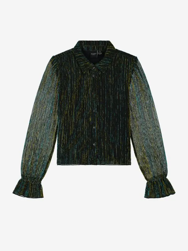 nikkie Glitter blouse met uitlopende mouwen