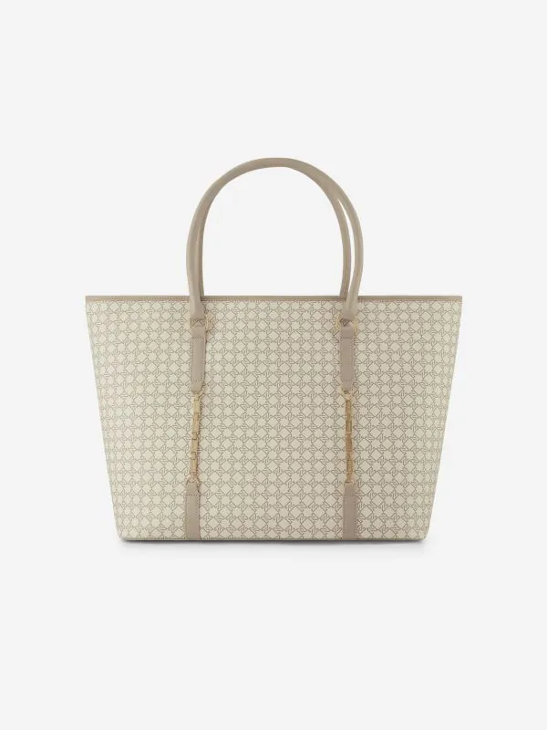 nikkie Grote shopper met logo patroon
