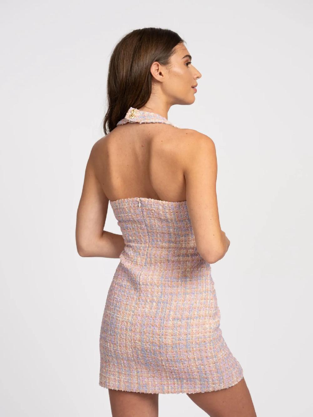 Nikkie Halternek Jurk Van Tweed