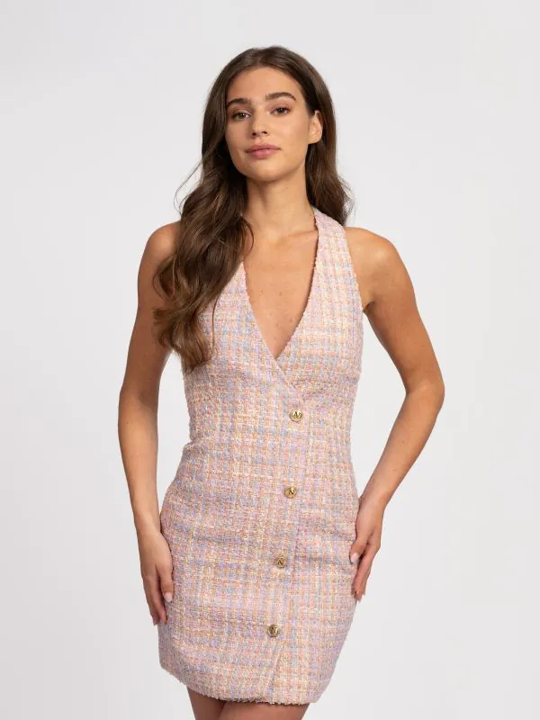 nikkie Halternek jurk van tweed