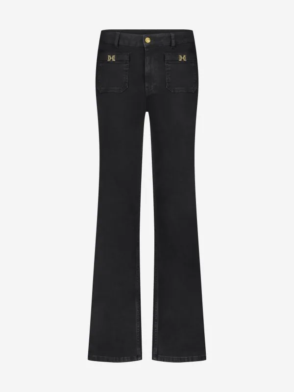 nikkie Jeans met rechte pijpen en FH detail