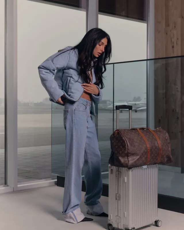 nikkie Jeans met rechte pijpen en omslagrand