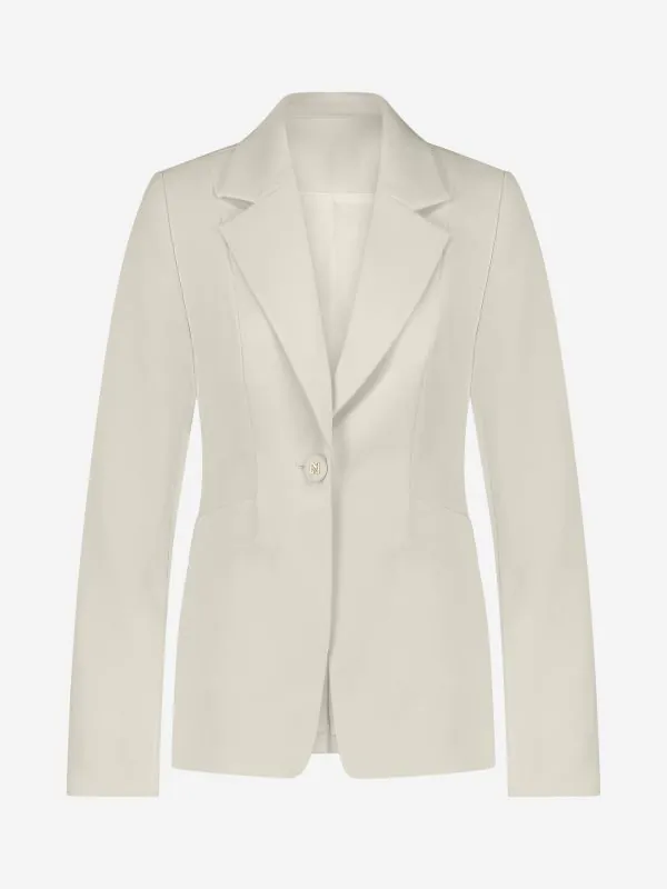 nikkie Klassieke blazer met N-knoop en reverskraag