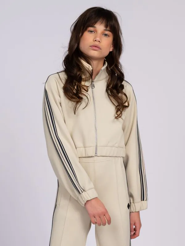 nikkie Kort vest met strepen aan zijkant