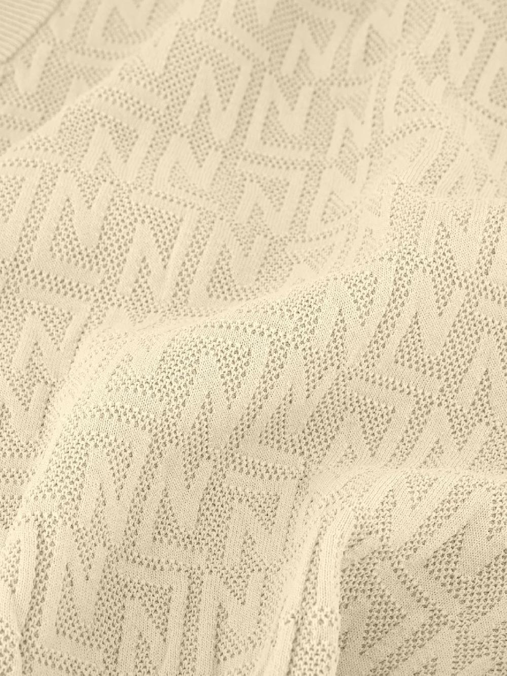 Nikkie Korte Opengebreide Top Met N&N Logo Patroon