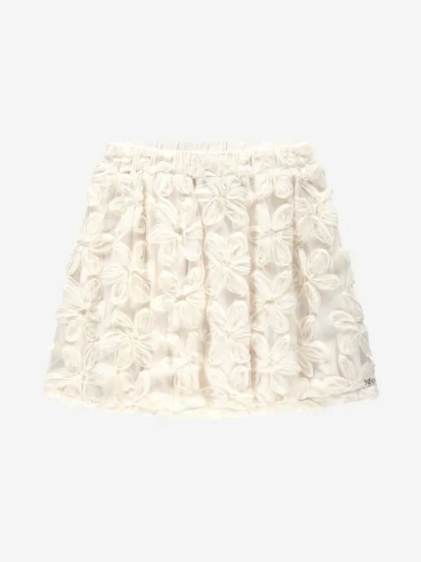 nikkie Korte rok met geborduurde bloemen