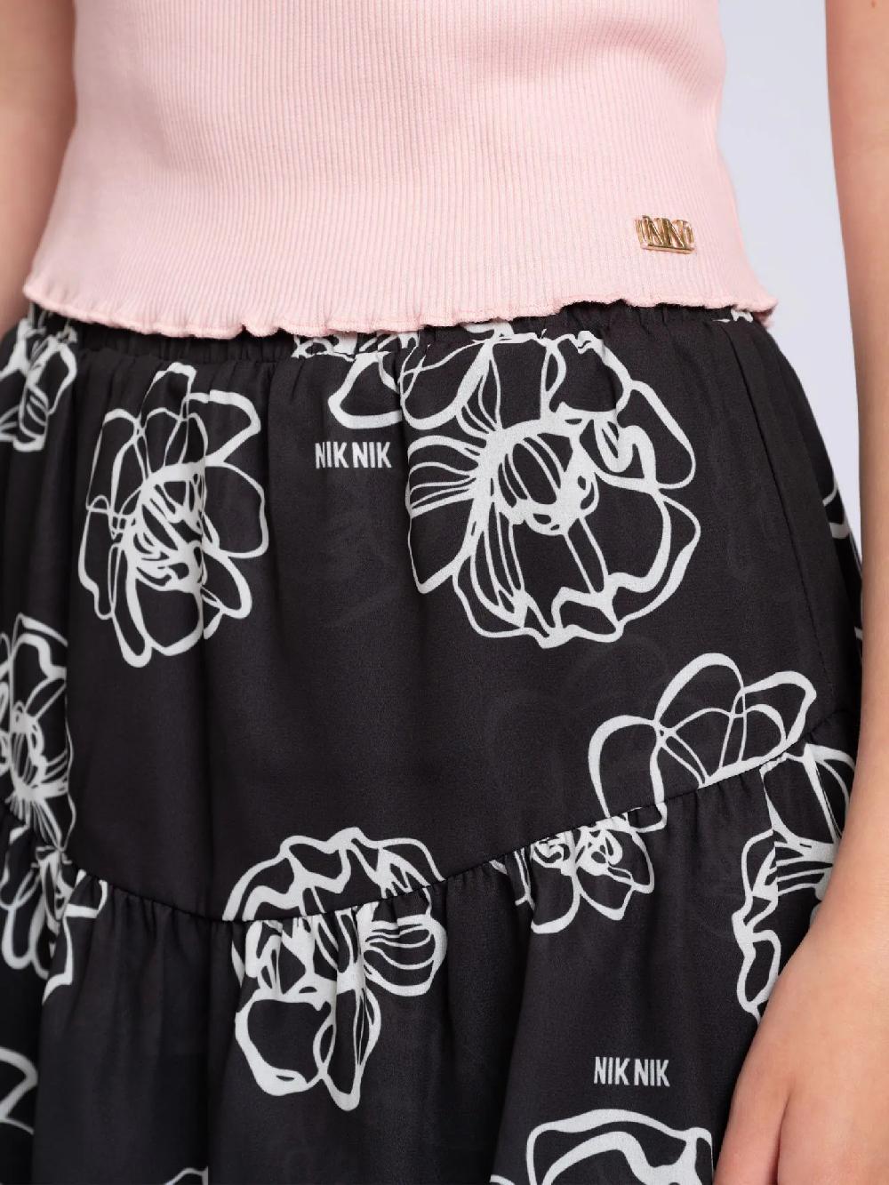 Nikkie Korte Skort Met Bloemenprint En Laagjes