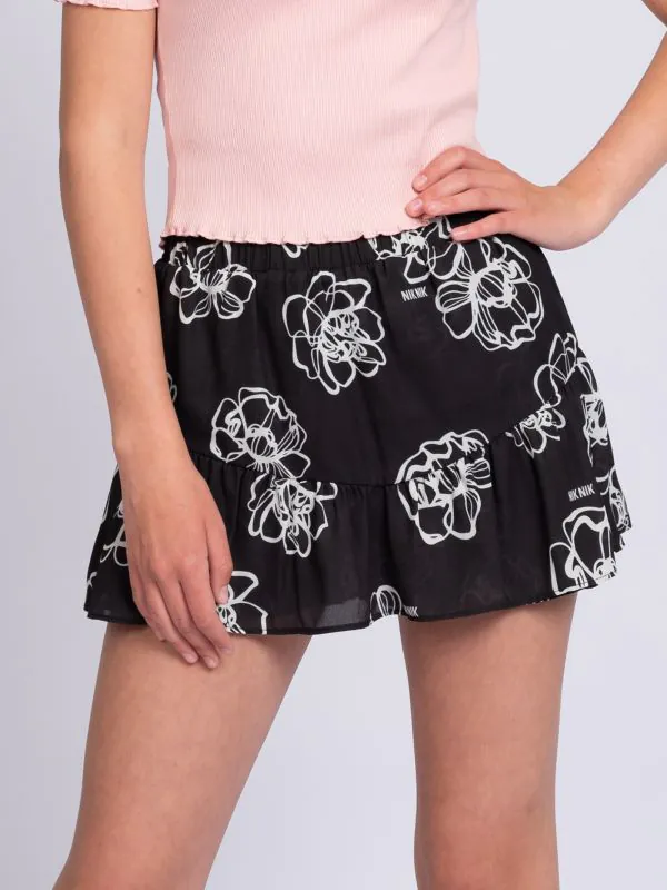 nikkie Korte skort met bloemenprint en laagjes