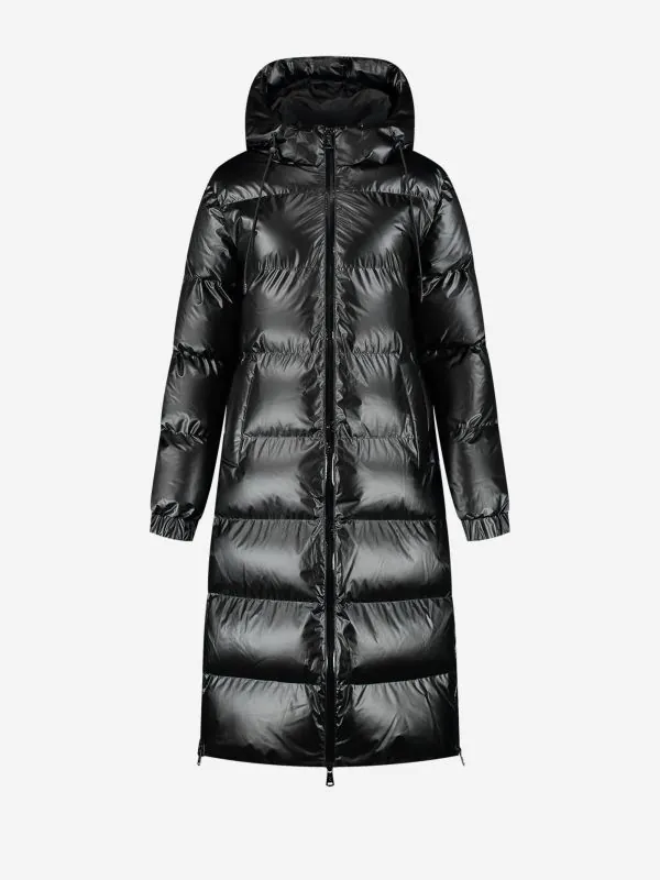 nikkie Lange puffer jas met metallic look