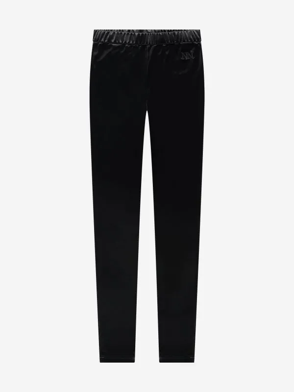 nikkie Legging met velvet look en N&N logo