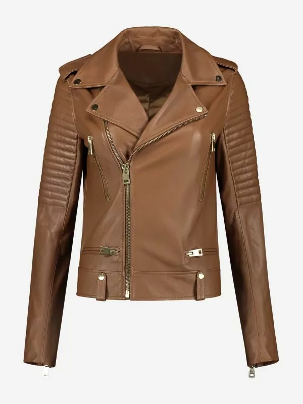 Nikkie Leren Jacket Met Ritsen