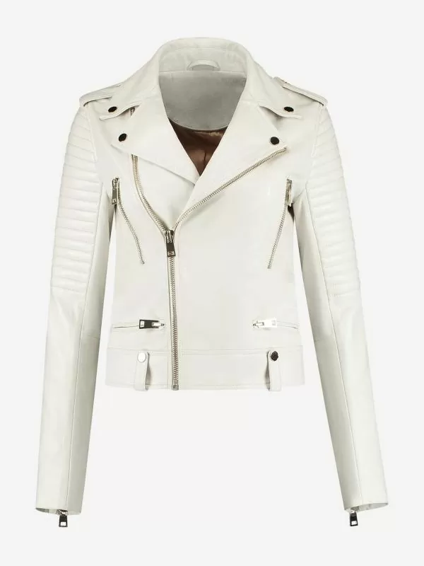 nikkie Leren jacket met ritsen