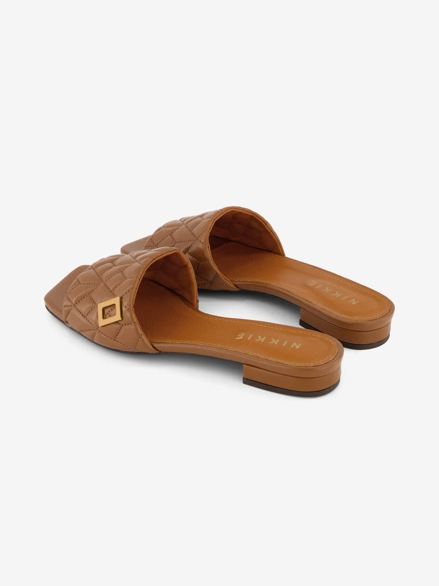 Nikkie Leren Sandaal Met Gewatteerde Wreefband