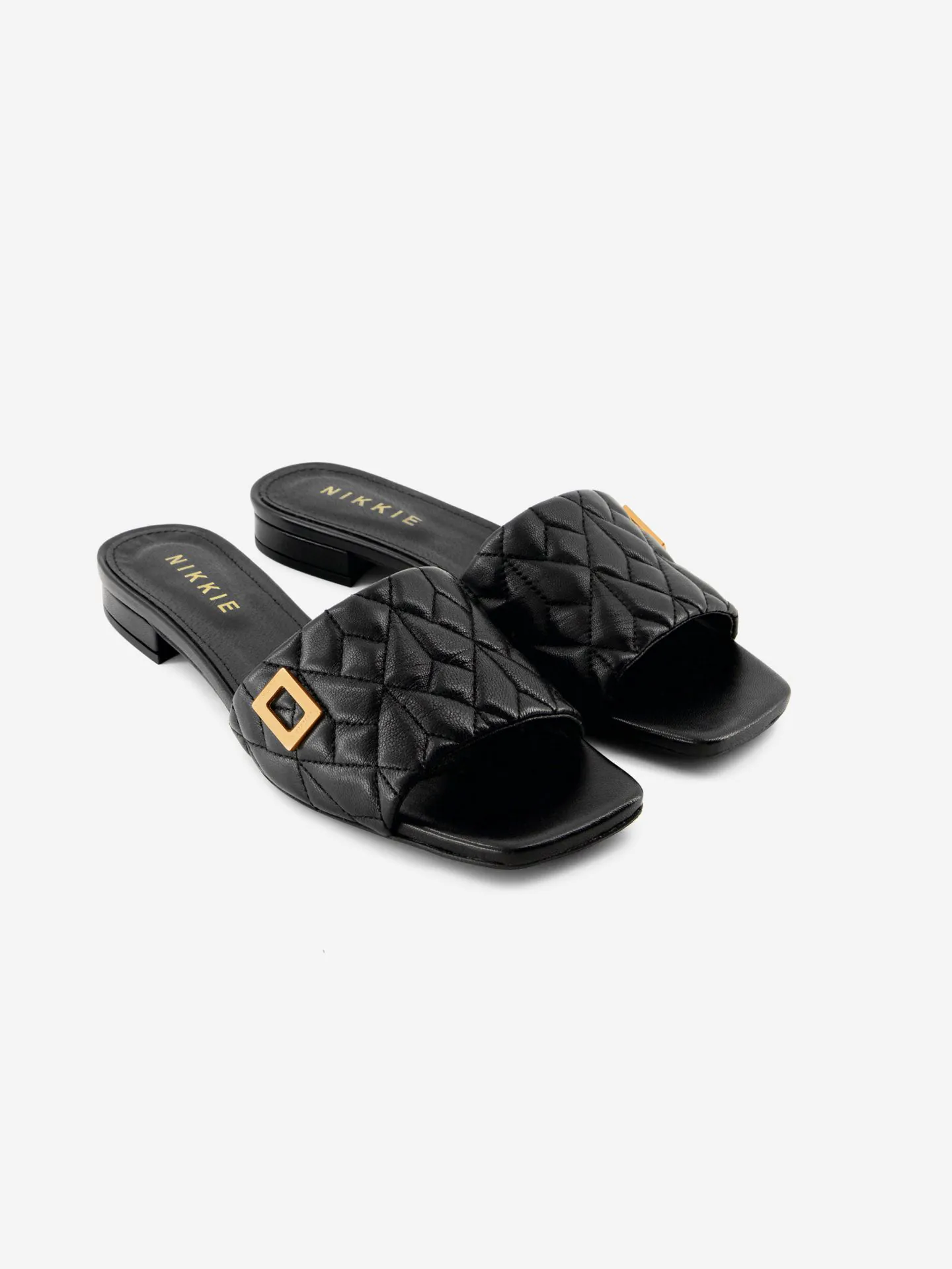 Nikkie Leren Sandaal Met Gewatteerde Wreefband