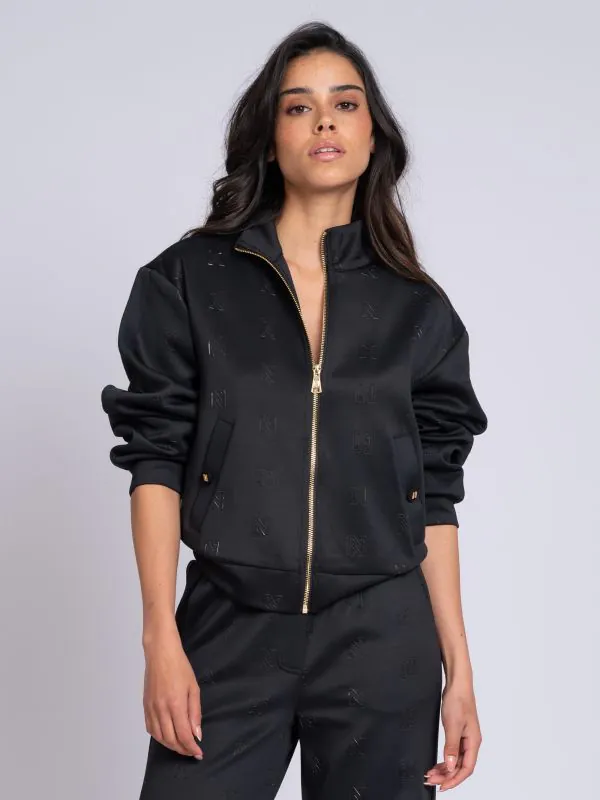 nikkie Losvallend jack met logo patroon