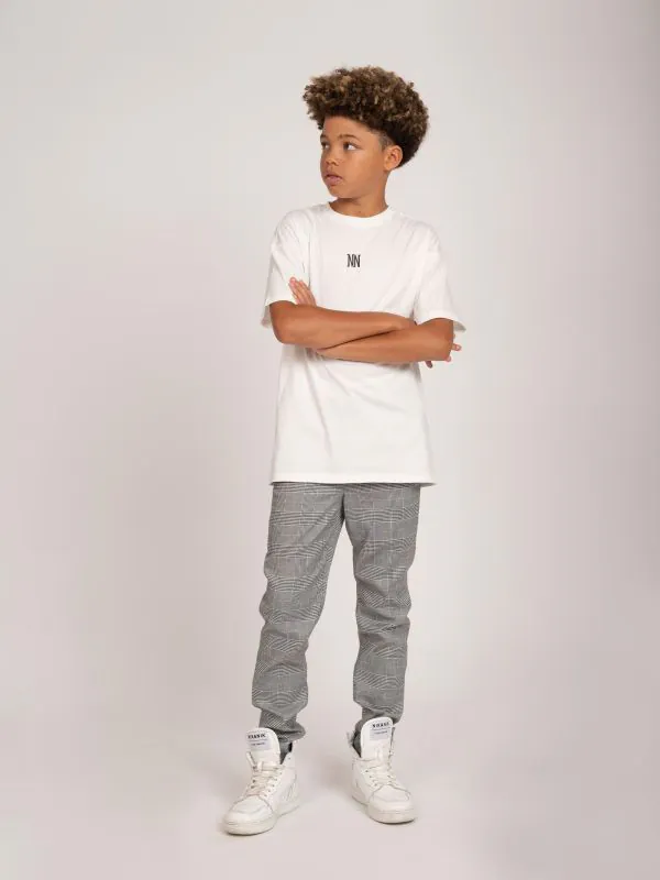 nikkie Low rise geruite broek