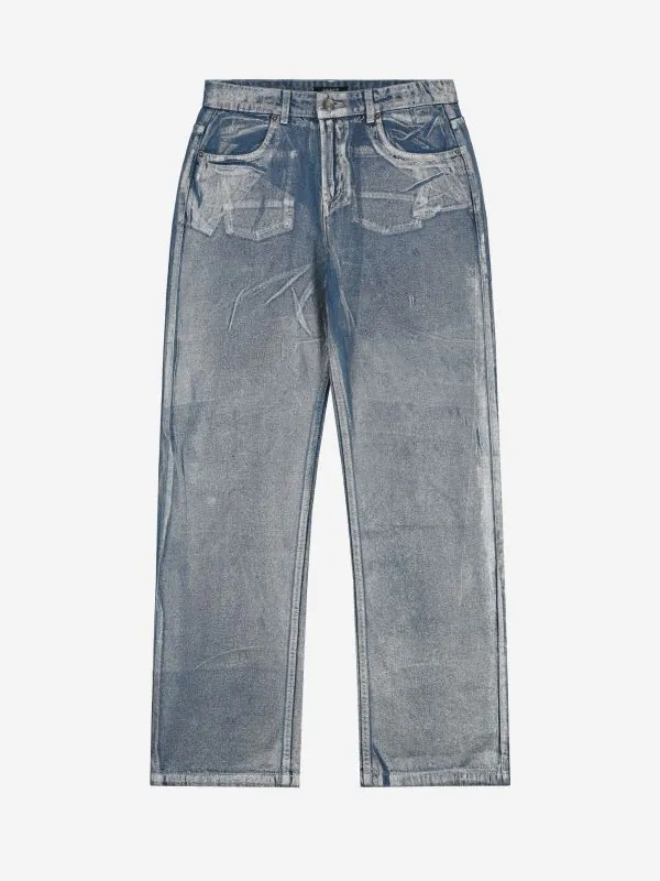 nikkie mid rise metallic broek