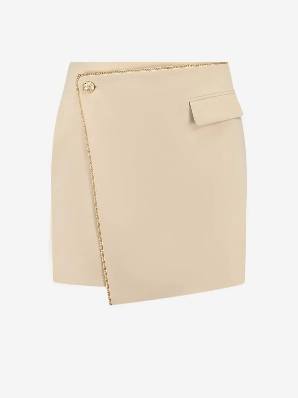 nikkie Mid waist rok met overslag