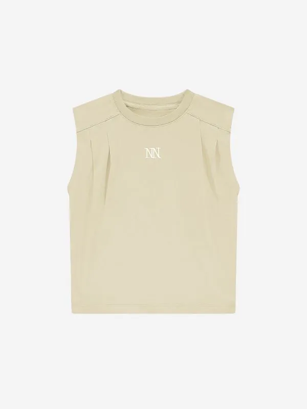 nikkie Mouwloos T-shirt met logo