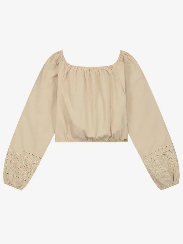 nikkie Off shoulder top met embroidery