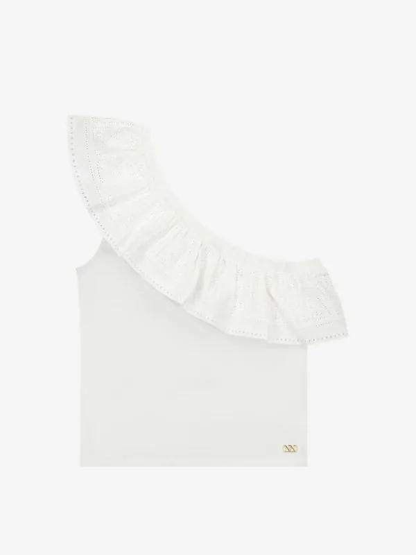 Nikkie One Shoulder Top Met Embroidery