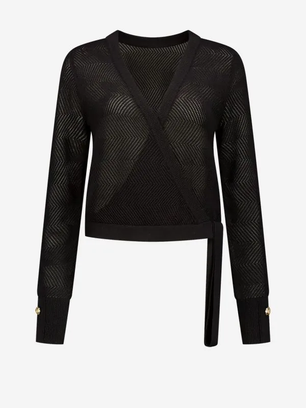 nikkie Opengebreid wikkelvest