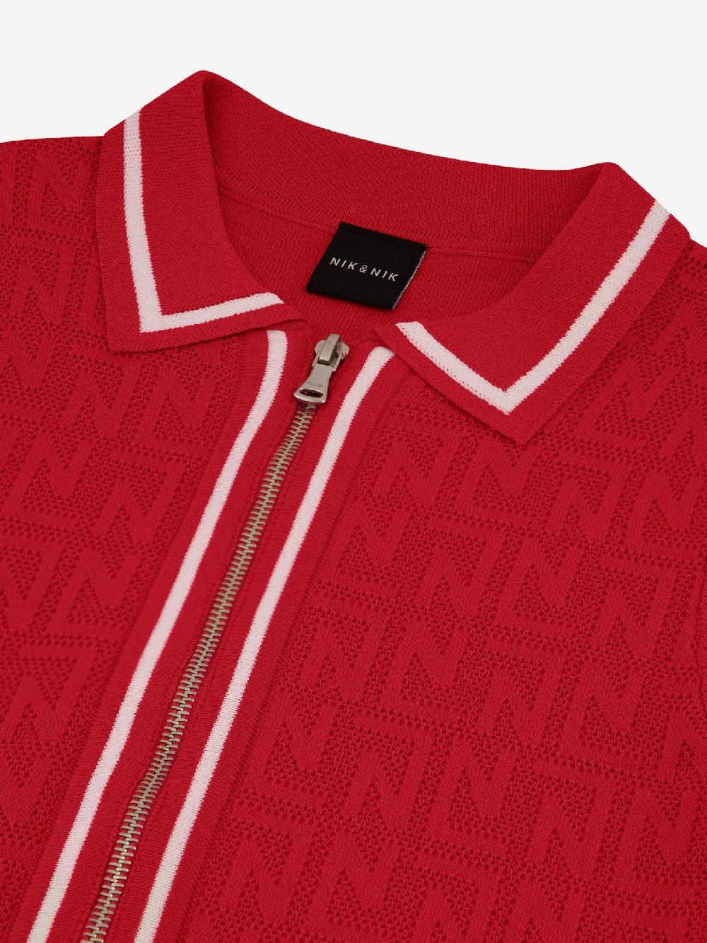 Nikkie Opengebreide A-lijn Jurk Met Logo Patroon