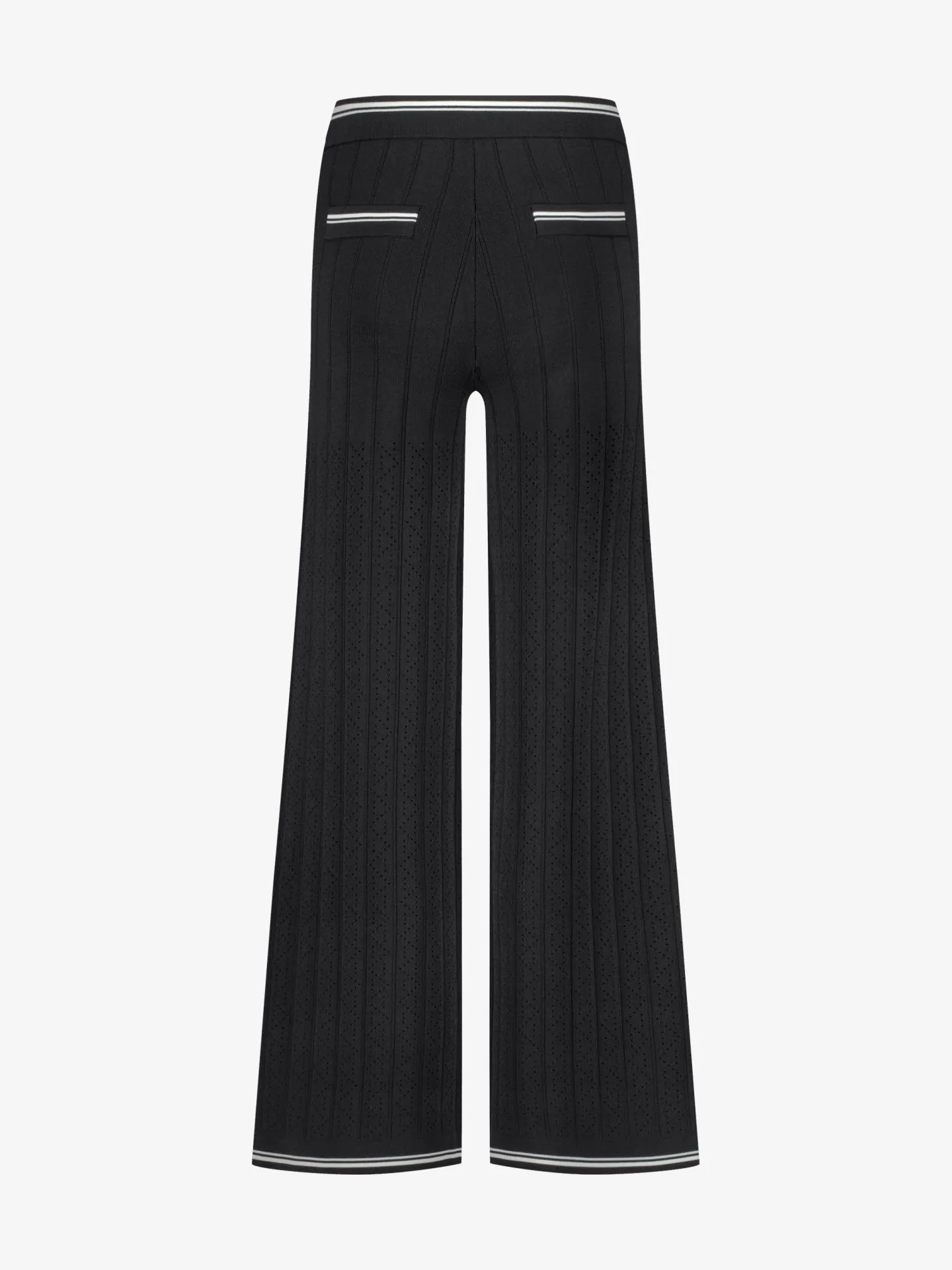 Nikkie Opengebreide Broek Met Witte Biezen