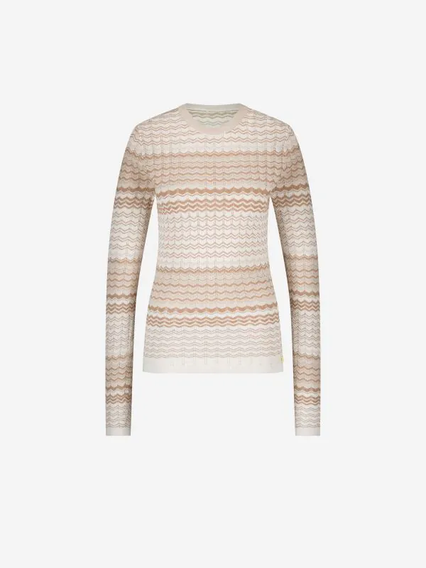 nikkie Opengebreide top met golvend patroon