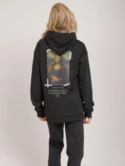 Nikkie Oversized Hoodie Met Graphic Print