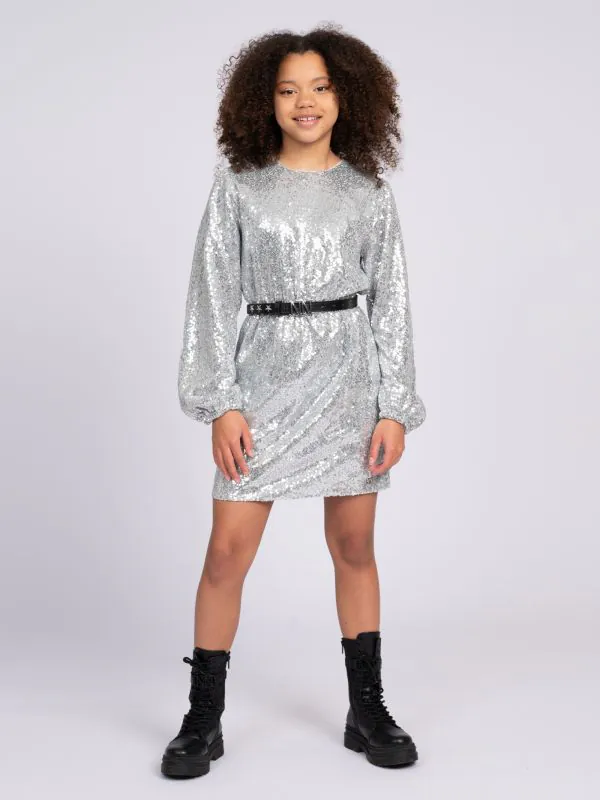 nikkie Pailletten jurk met uitgesneden rug