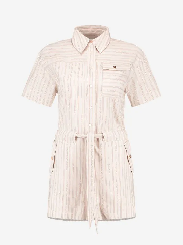 nikkie Playsuit met logo patroon