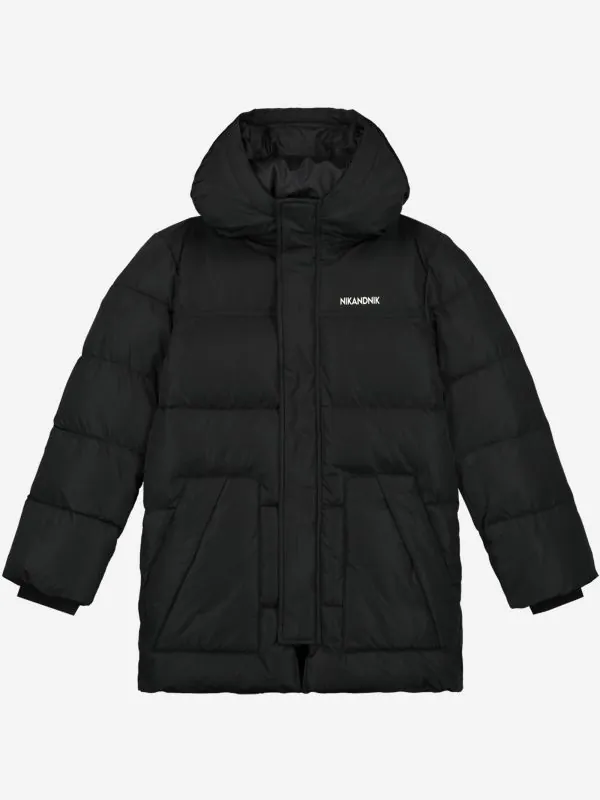 nikkie Puffer jas met capuchon en logo