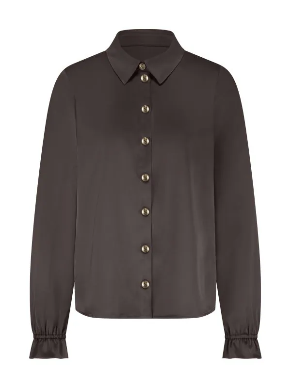 nikkie Satijnen-look blouse met flared mouwen