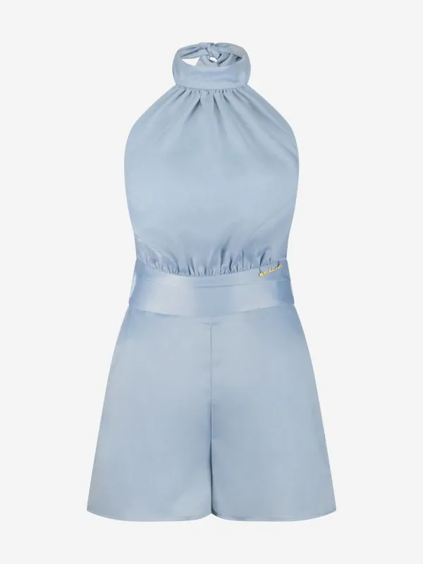 nikkie Satijnen playsuit met strikdetail