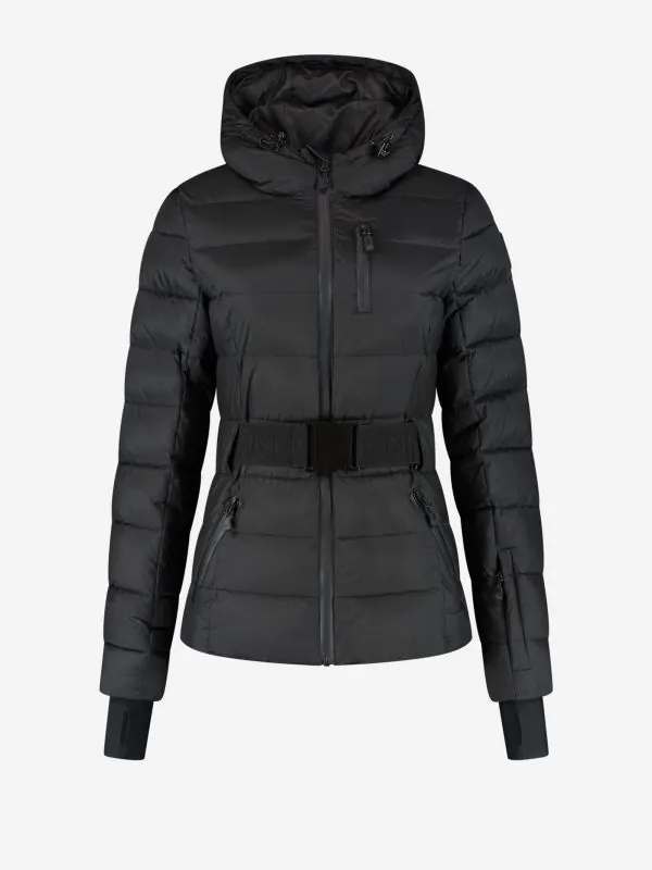 nikkie Ski jas met capuchon en elastische riem